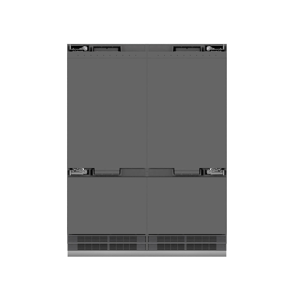 ZLINE 60 Inch 32.2 cu ft Built-In French Door Refrigerator with Bottom Freezer, Water Dispenser & Ice Maker - Graphite Gray Interior (GRBIV 60) | Perfect for Modern Kitchens, Open Concept Homes & Luxury Appliances