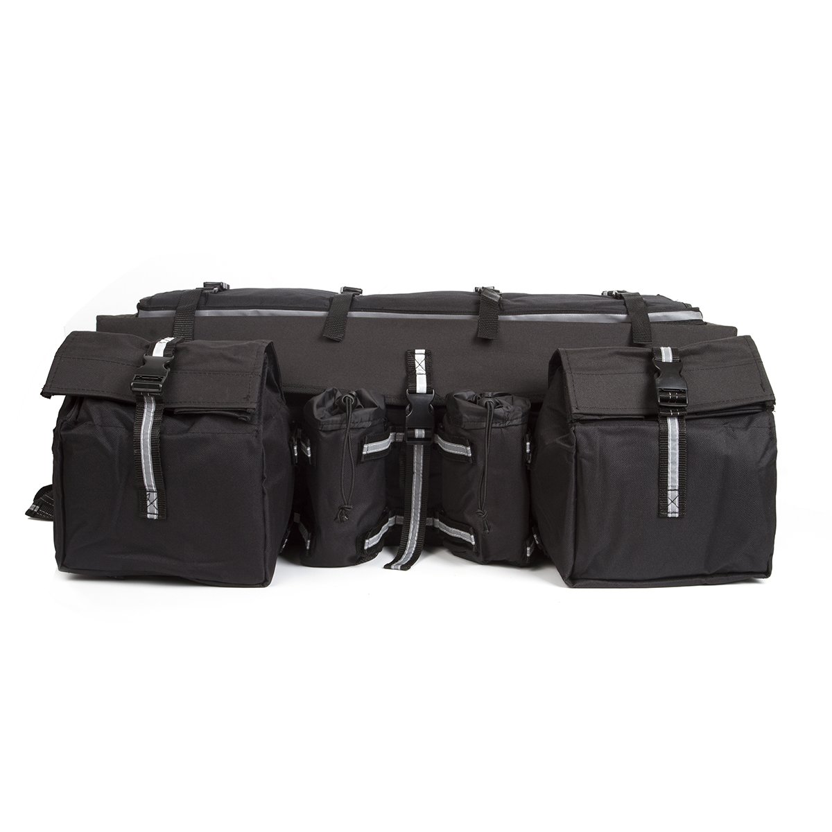 OHMOTOR Waterproof ATV Cargo Bag - 600D Heavy Duty Rear Rack Storage Bag with Bungee Tie-Downs, Padded Bottom & Multiple Compartments for ATV, UTV, Motorcycle Gear - Perfect for Camping, Hunting & Off-Road Adventures