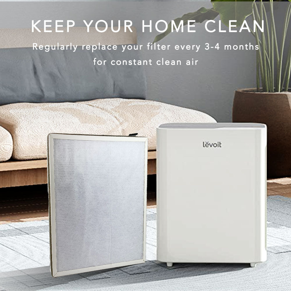 2 Pack LEVOIT Vital 100 Air Purifier Replacement Filters - HEPA & Activated Carbon for Clean Air - Perfect for Home, Office & Bedroom Use