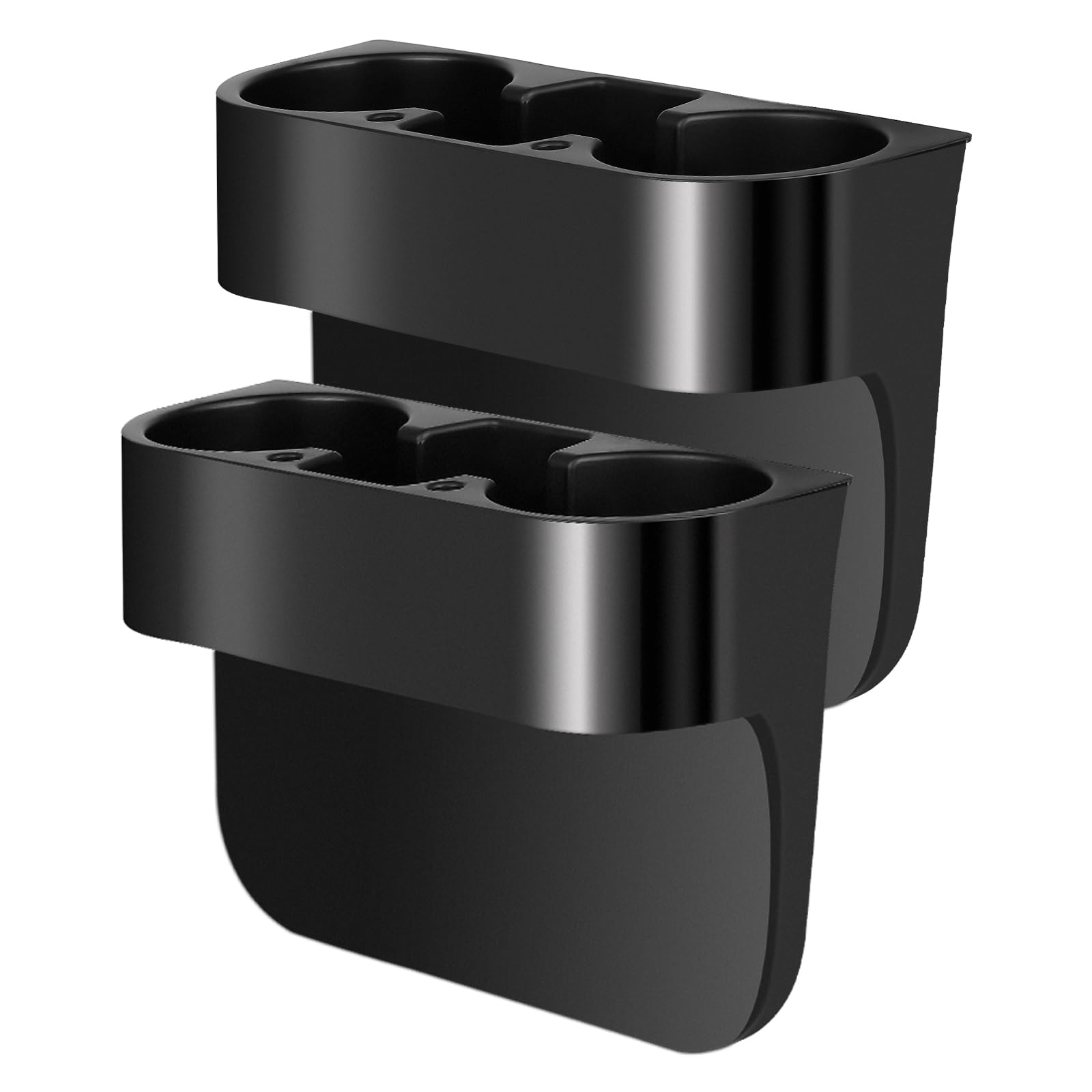 2PCS Black Car Seat Wedge Cup Holder - Seat Gap Filler Organizer with Coaster | Perfect for Car, Truck & SUV Storage Solutions