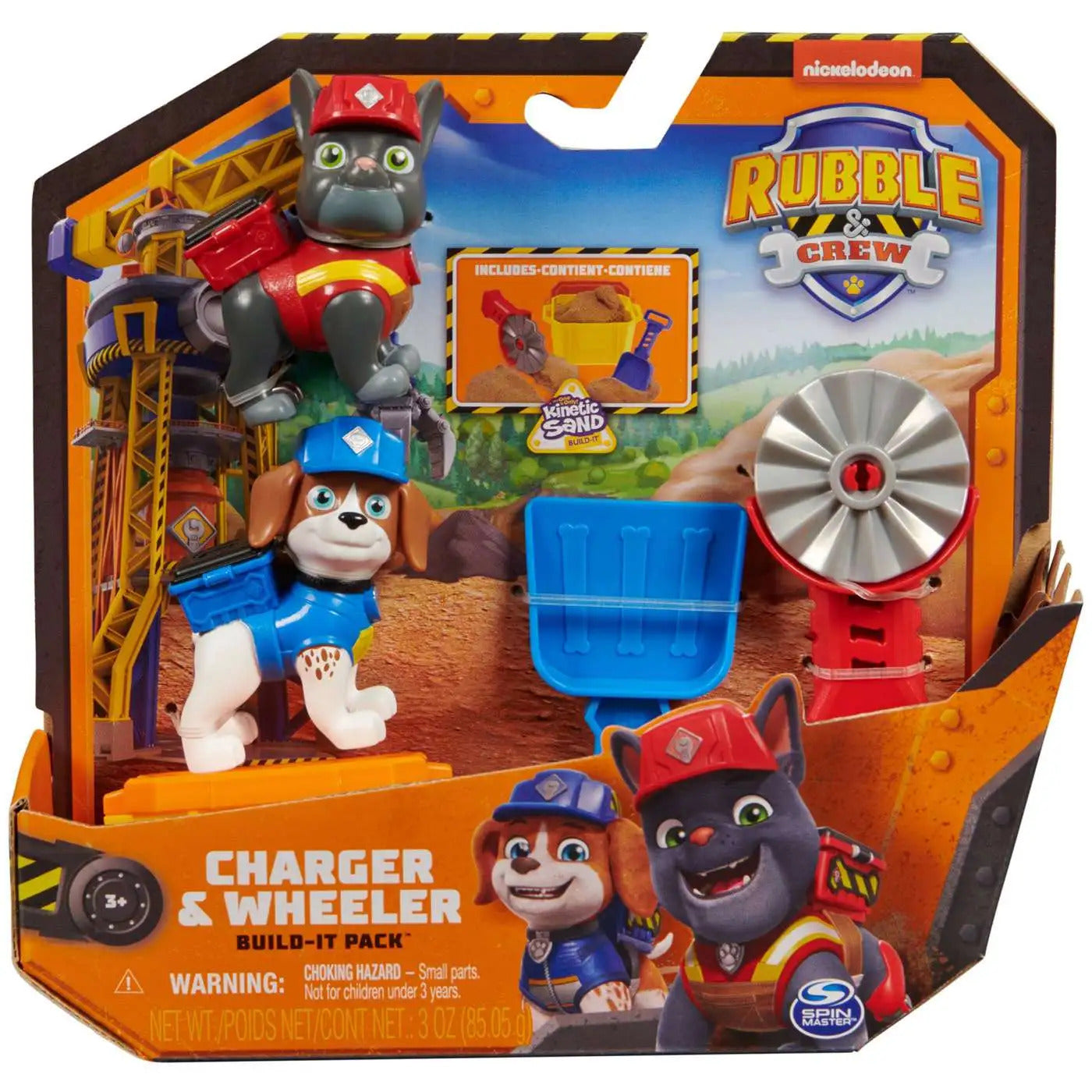 PAW PATROL Rubble & Crew Build It Pack - Charger & Wheeler Toy Set for Kids | Construction Vehicle Playset with Interactive Features | Perfect for Pretend Play, Birthday Gifts & Collectors