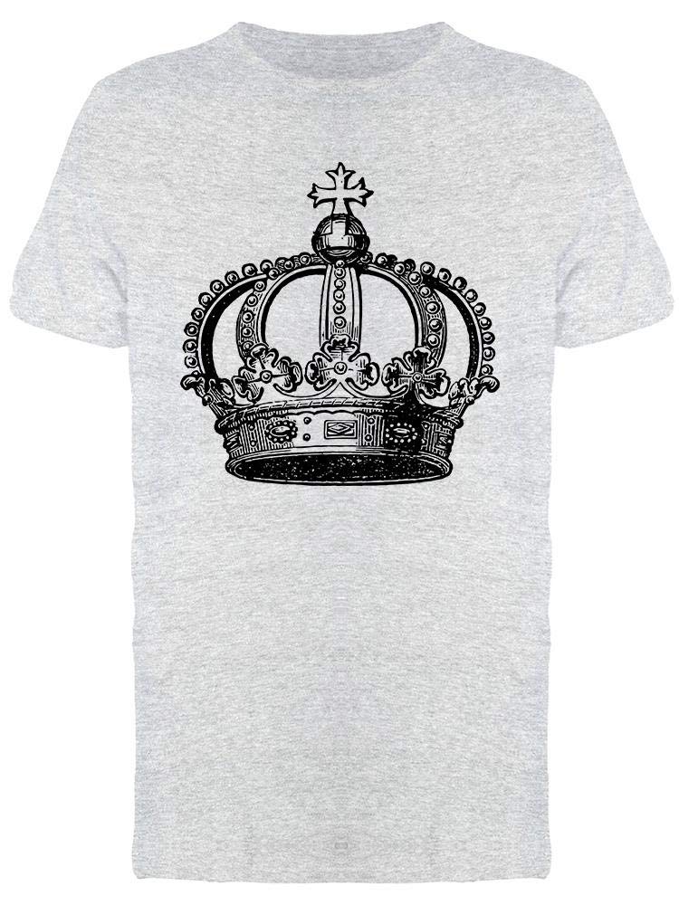 Vintage Prussian Crown Tee for Men - Athletic Heather Style for Casual Wear
