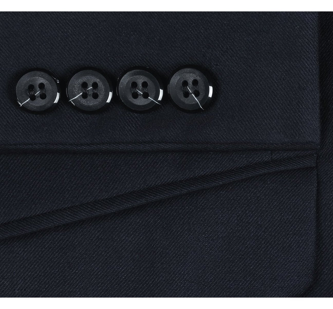 Alessandro Vitello by Renoir Dark Navy 2-Piece Slim Fit Notch Lapel Wool Suit for Men | Business Attire & Formal Events | Wedding, Office & Special Occasion Wear