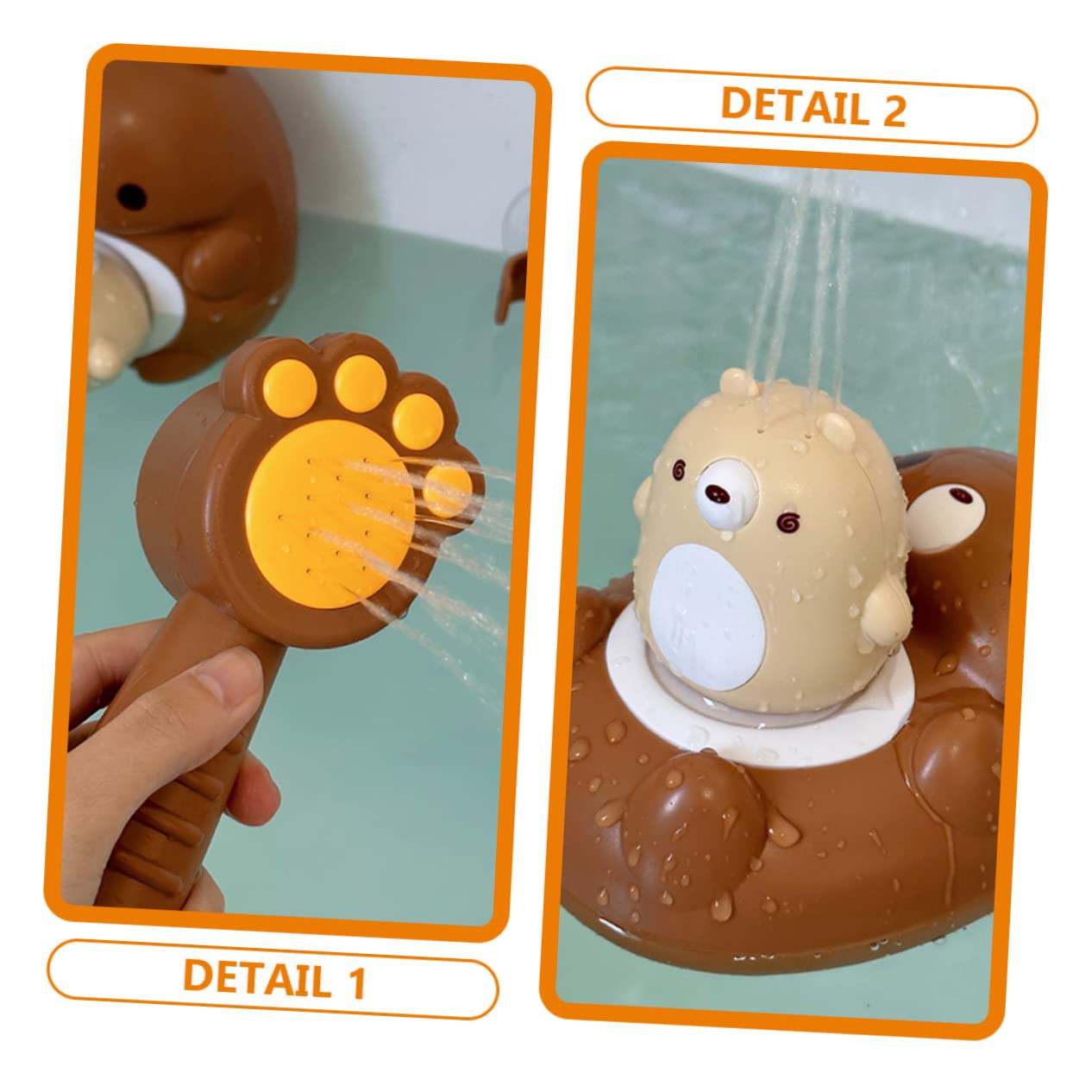 HEMOTON 3-Pack Electric Water Bear Shower Bath Toys for Kids - Fun Interactive Electronic Bath Time Play Set for Toddlers & Children (Great for Bathtub, Pool, and Outdoor Water Play)