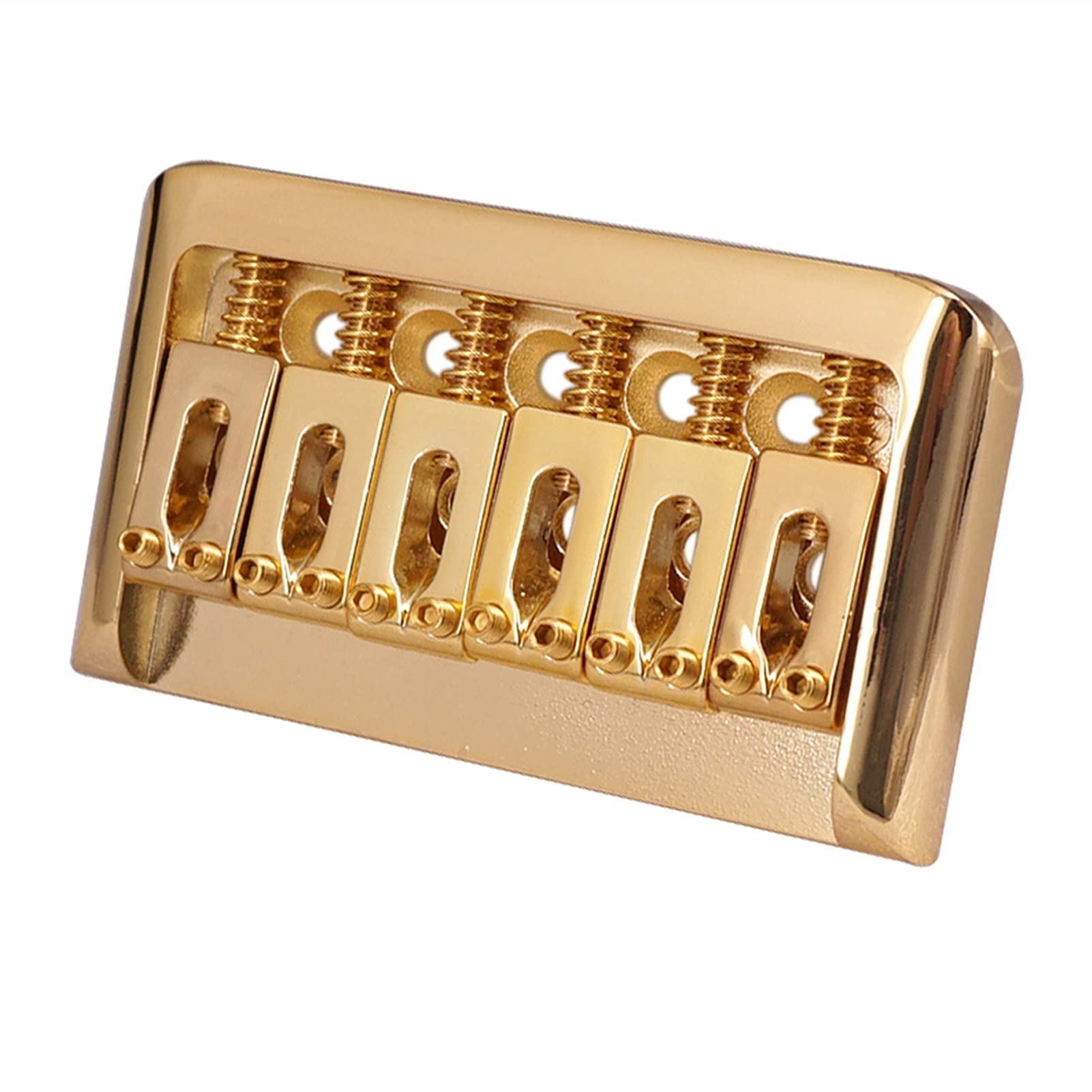 Premium 6-String Electric Guitar Bridge System Set - Gold Metal Saddle & Tailpiece for Enhanced Tone & Sustain | Perfect for Rock, Blues & Jazz Performances