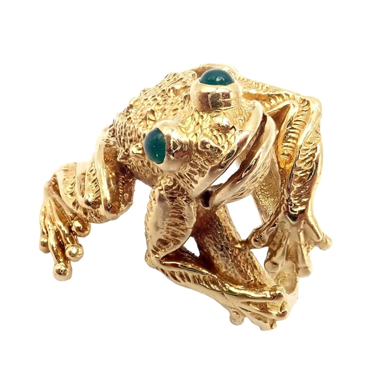 Authentic 18k Yellow Gold Frog Emerald Ring by Kurt Wayne - Elegant Jewelry Gift for Women, Perfect for Birthdays, Anniversaries & Special Occasions
