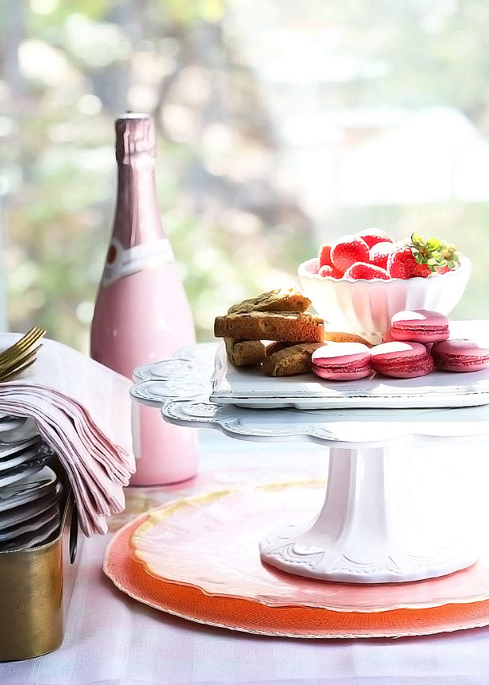 Vietri Baroque Glass White Cake Stand Pedestal - 12.25