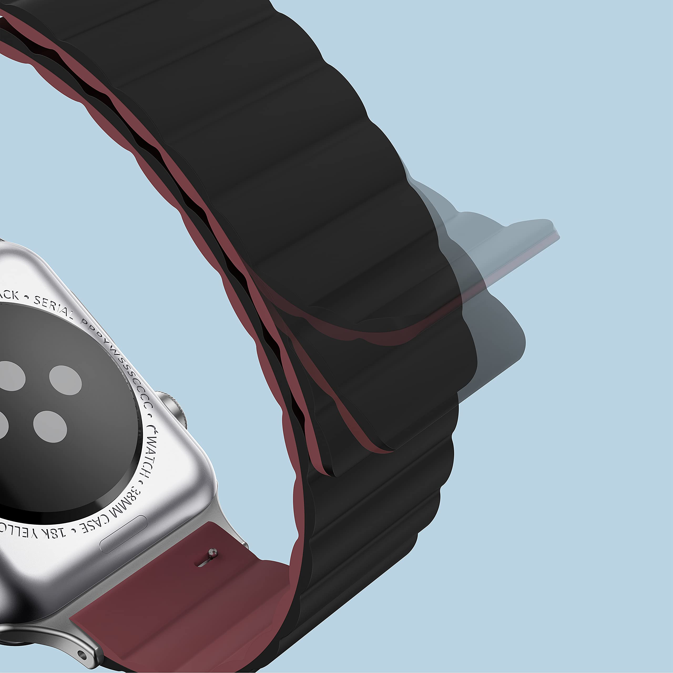 Premium Magnetic Apple Watch Bands Compatible with iWatch Series SE/6/5/4/3/2/1 - 38mm/40mm/42mm/44mm Silicone Strap with Strong Magnet for Secure Fit - Adjustable Sport Band for Women & Men - Perfect for Workouts, Running & Everyday Wear