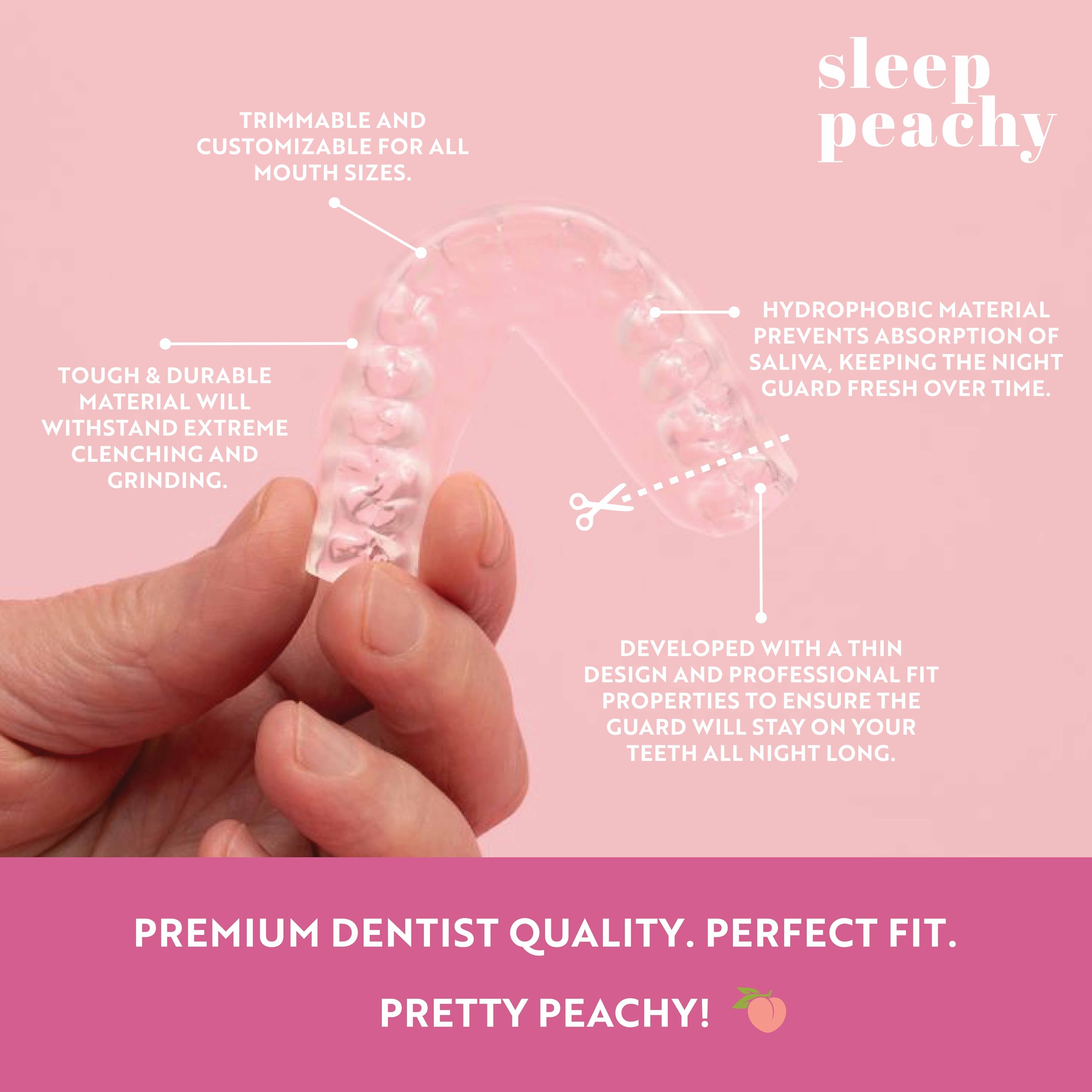 FlexiFit Night Guard for Women - 2 Pack Clear Dental Mouth Guards for Teeth Grinding, Clenching & Bruxism Relief - Comfortable Sleep Aid for Nighttime Teeth Protection
