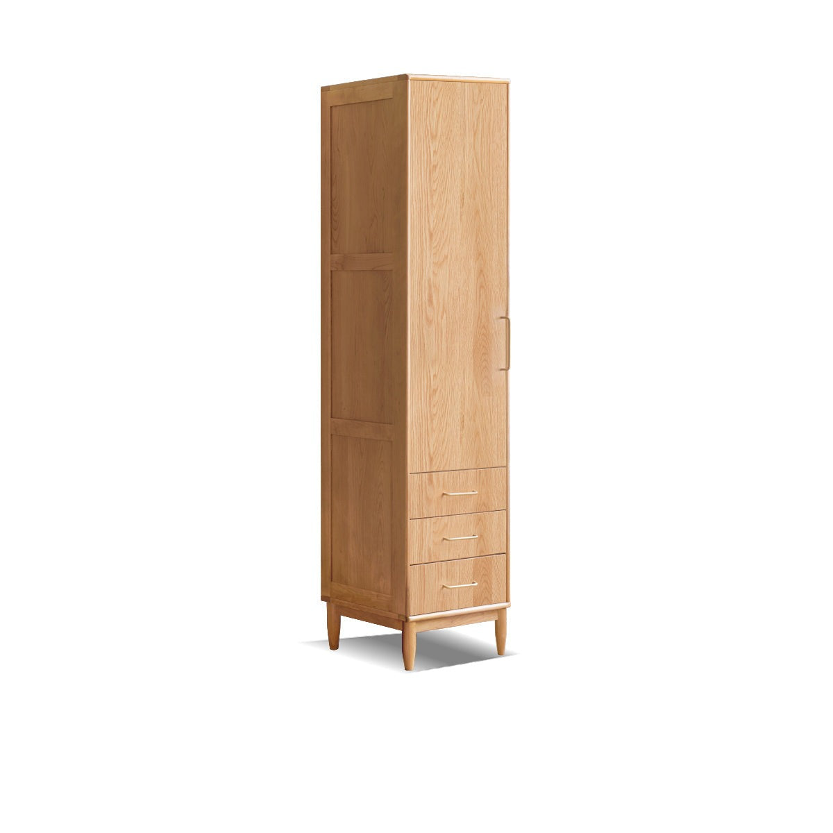 Solid Oak and Cherry Wood Wardrobe - Elegant and Durable Closet for Bedroom, Living Room, or Walk-In Closet Storage