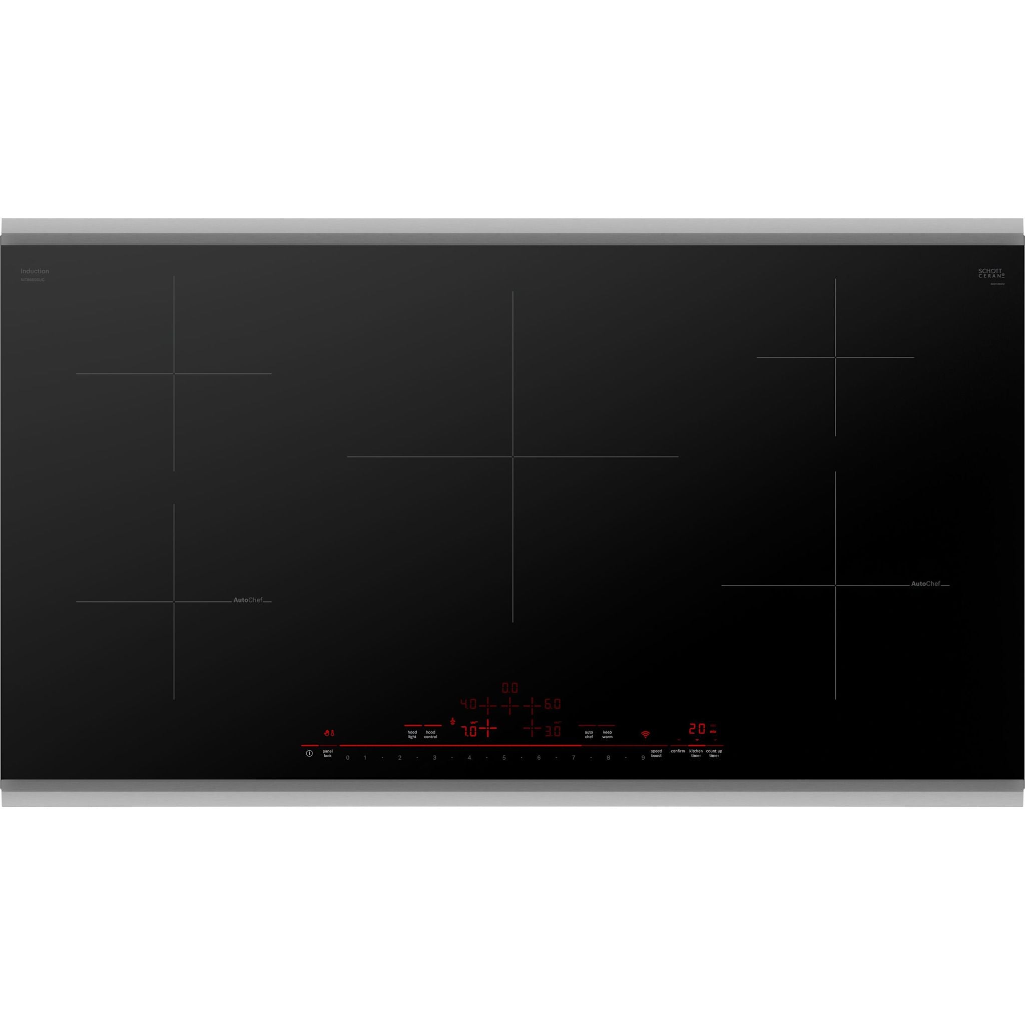 Bosch 36-Inch Induction Cooktop - NIT8660SUC Black | Professional Built-In Electric Stove with Fast Heating & Precise Temperature Control | Perfect for Modern Kitchens & Home Chefs