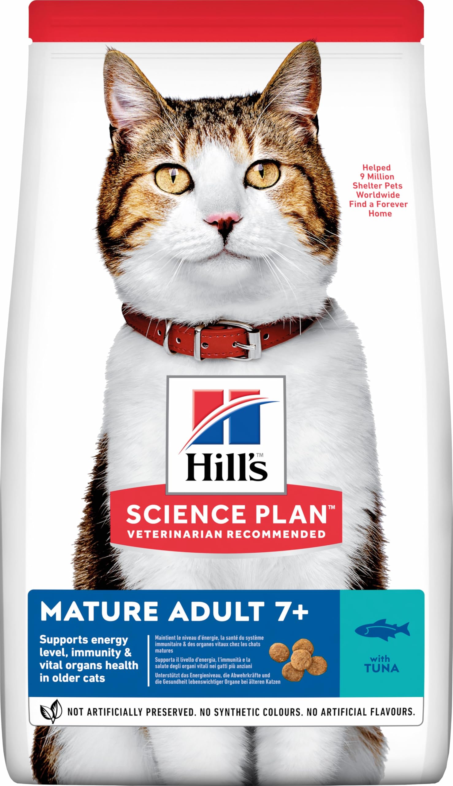 Hill's Science Diet Adult Dry Cat Food with Tuna - 1.5kg Bag | High Protein Nutrition for Indoor Cats | Perfect for Weight Management & Healthy Coat