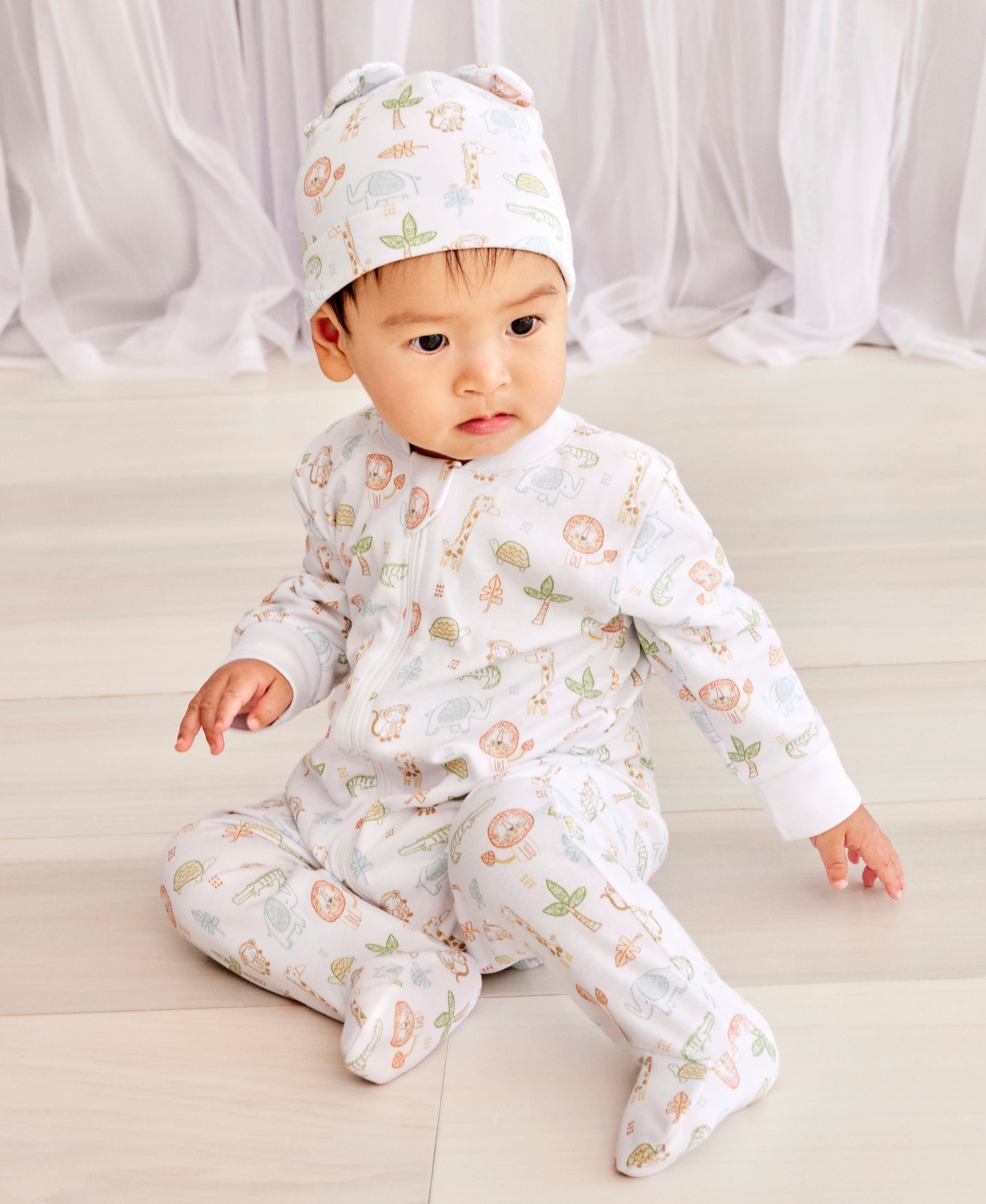 Jungle Adventure Zip Footie Pajamas for Kids - Soft & Cozy Baby Sleepwear with Full-Zip Design - Perfect for Bedtime, Winter Nights & Indoor Play