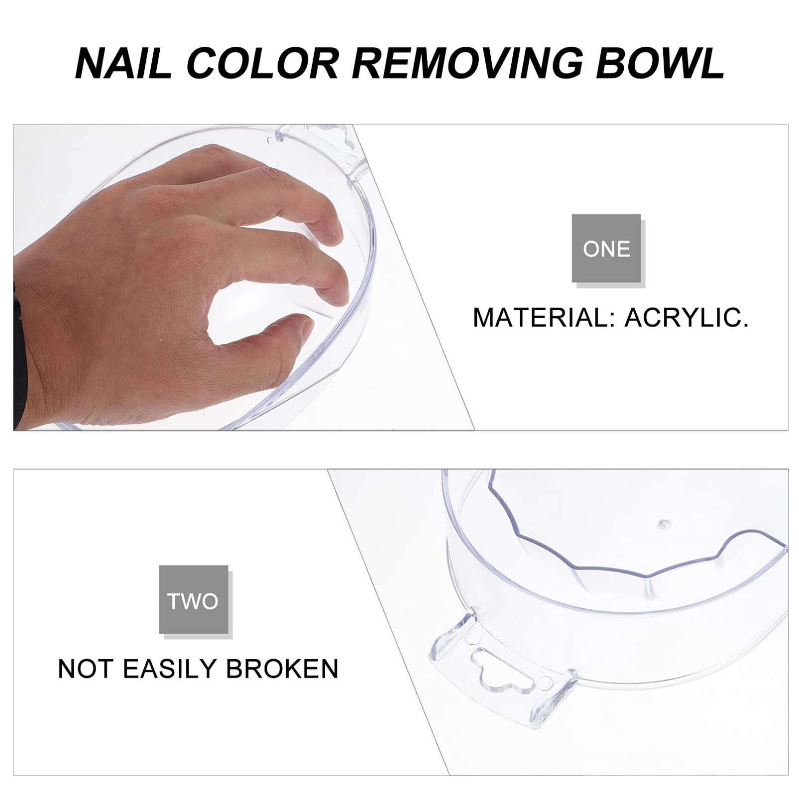Professional Nail Soaking Bowl for Manicure & Pedicure - Acrylic Nail Polish Remover Soak Tray with Deep Design - Perfect for Nail Salons, Home Spa, and DIY Nail Art - Essential Nail Care Tool for Gel & Dip Powder Removal