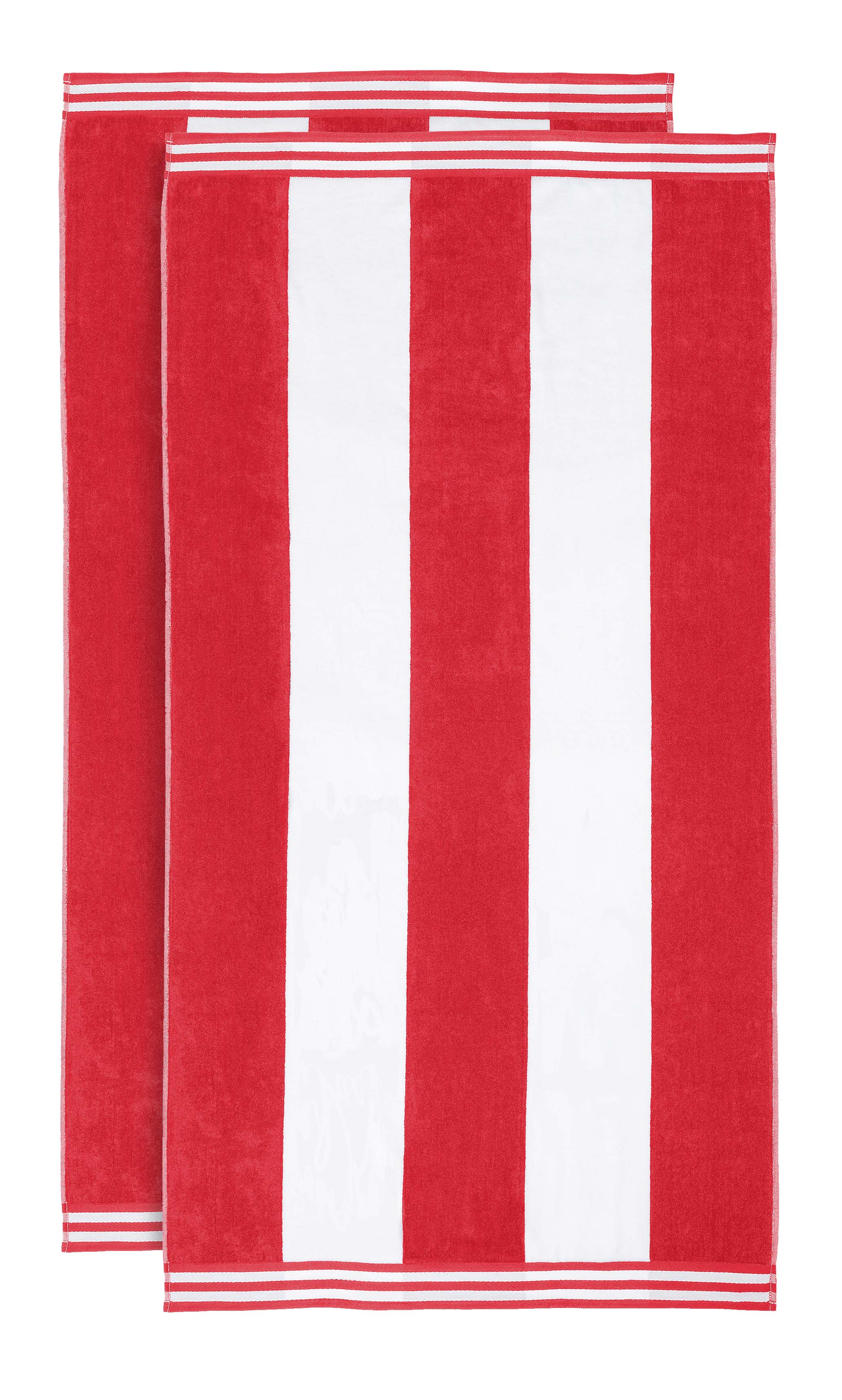 Premium Cabana Stripe Oversized Cotton Beach Towel Set of 2, 4, or 6 - Soft, Absorbent & Quick-Drying for Pool, Beach, Vacation & Spa Use