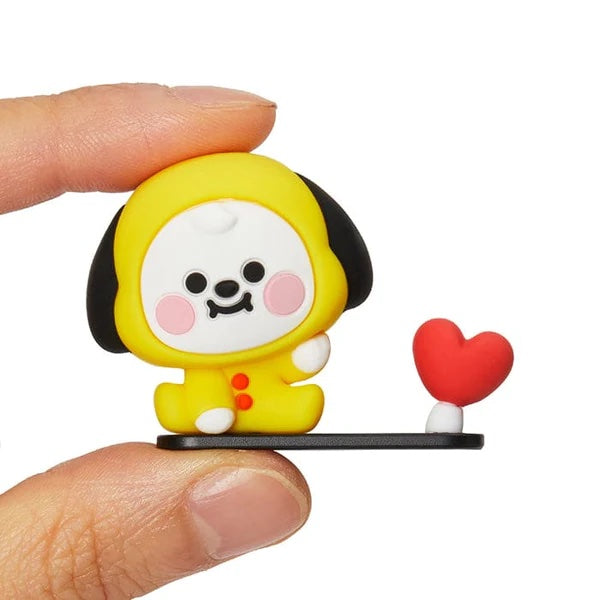BT21 Chimmy Baby Figure Mask Hanger - Cute K-Pop BTS Character Face Mask Holder for Kids & Adults - Perfect for Home, Office, and Travel Organization