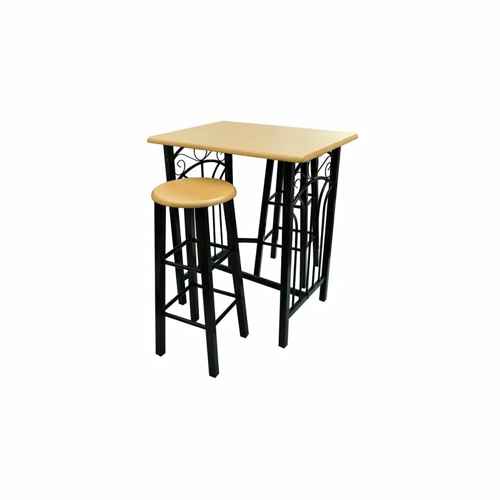 GXP Breakfast Table Set with 2 Chairs & Stool - Compact Dining Table for Small Spaces - Perfect for Kitchen, Breakfast Nook, or Apartment Dining