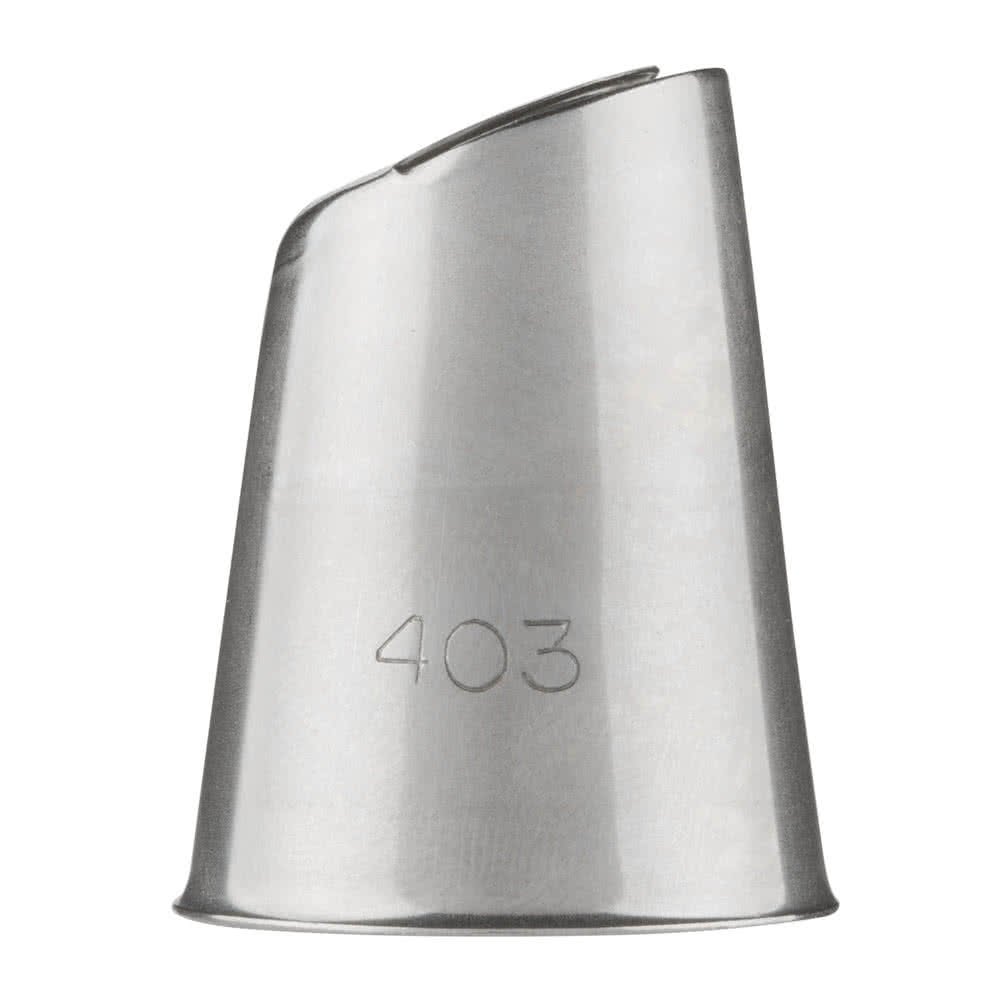 Ateco #403 U-Shaped Decorating Tip for Ribbons, Bows, Scallops - Professional Cake Piping Nozzle for Special Effects - Perfect for Wedding Cakes, Cupcakes & Dessert Decorating