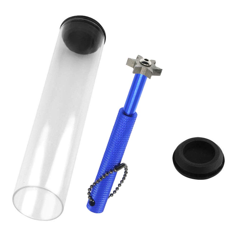 Premium Golf Groove Sharpener Tool with 6 Replaceable Cutters - Perfect for Iron Sets & Wedge Clubs - Improve Spin & Control on the Course