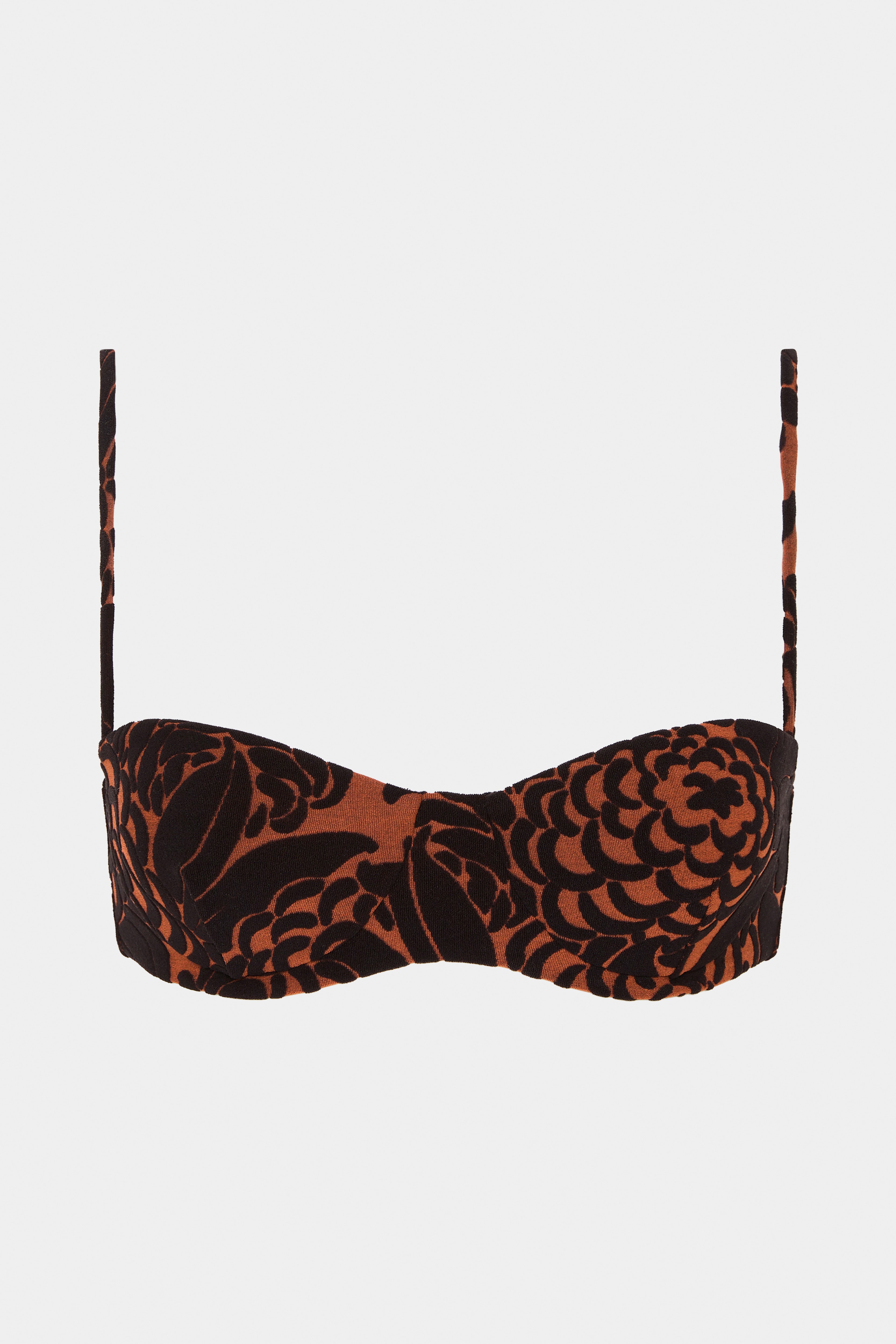 Dawn Balconette Sandflower Floral Terry Bra - Comfortable Lace Underwire Bralette for Everyday Wear & Layering