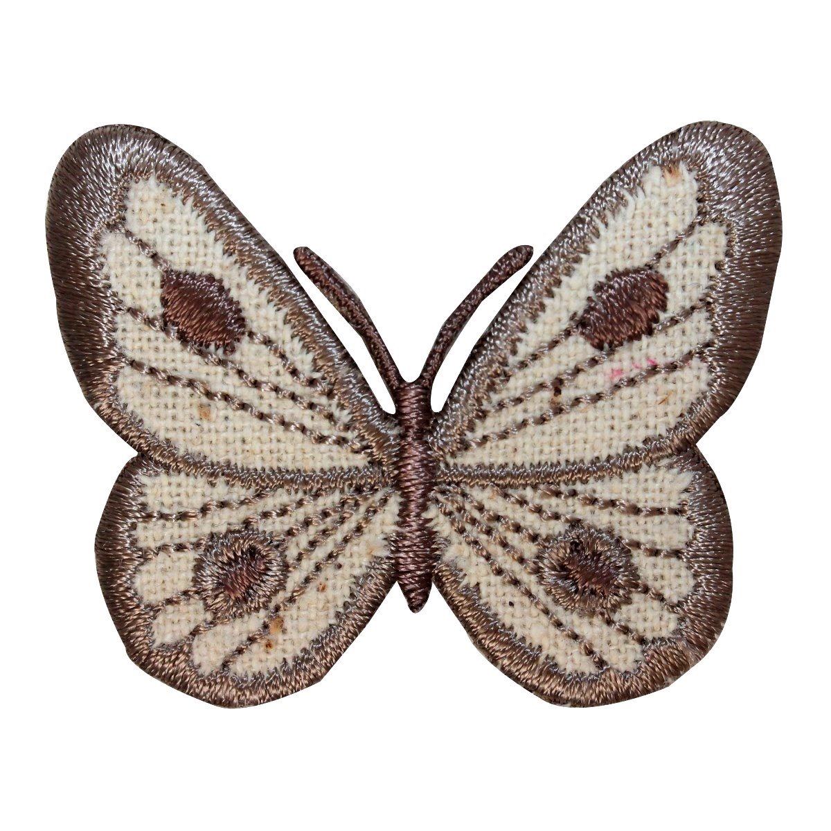 Butterfly with Spotted Wing Patch Iron On Applique - Embroidered Insect Design for DIY Crafts, Clothing & Home Decor