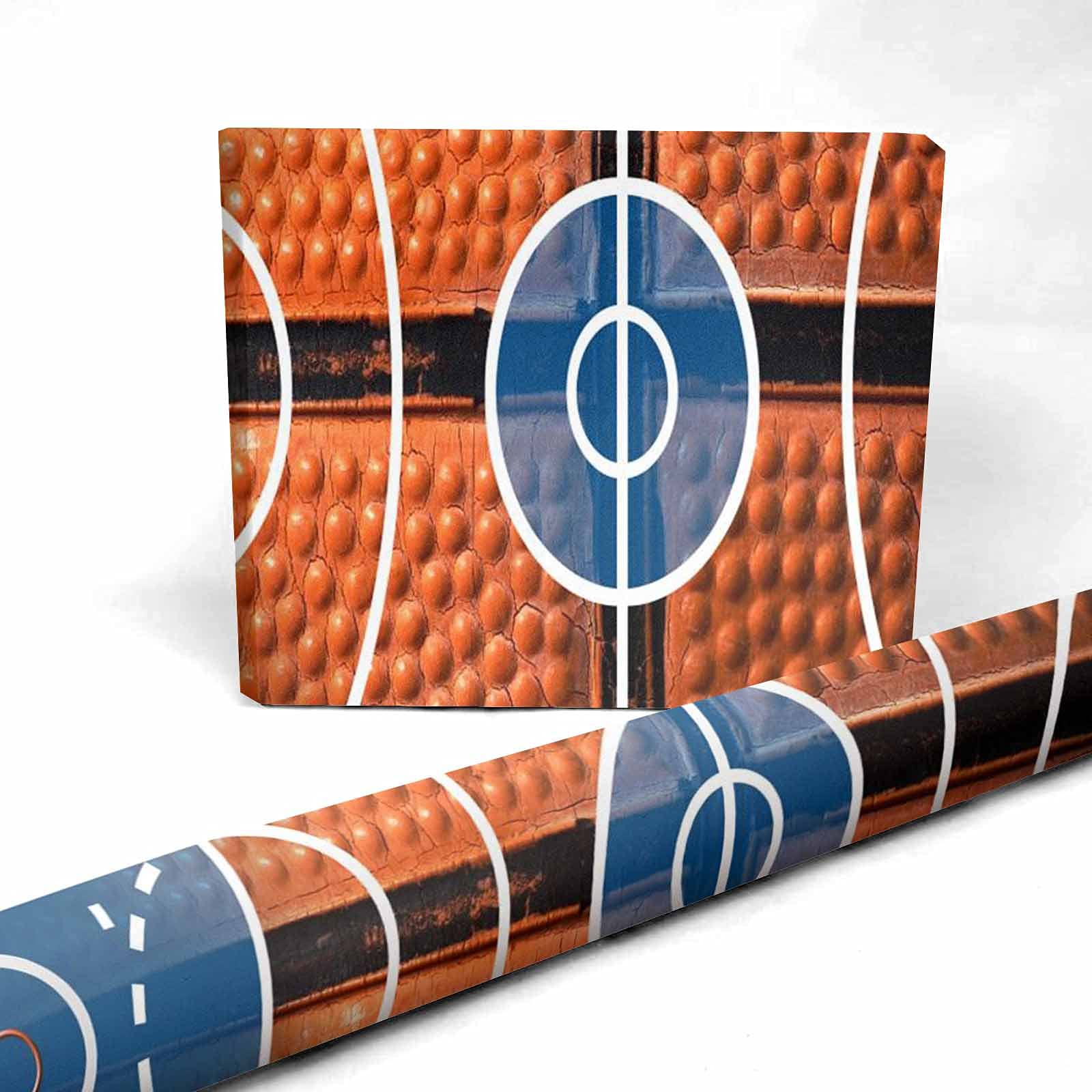 InterestPrint Basketball Court Design Wrapping Paper Roll - 3 Sheets for Party, Wedding, Birthday Gifts & Decorations | Perfect for Sports Themed Events, Fan Gifts & Creative Present Wrapping