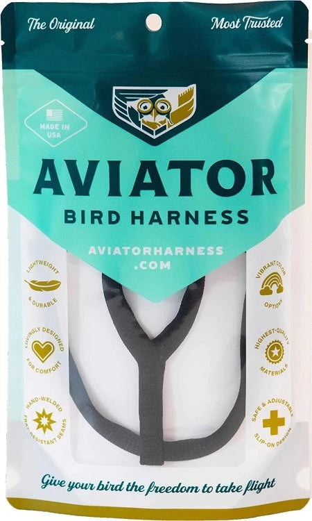 Small Black Aviator Harness for Dogs - Secure & Comfortable Pet Walking Gear for Outdoor Adventures & Training