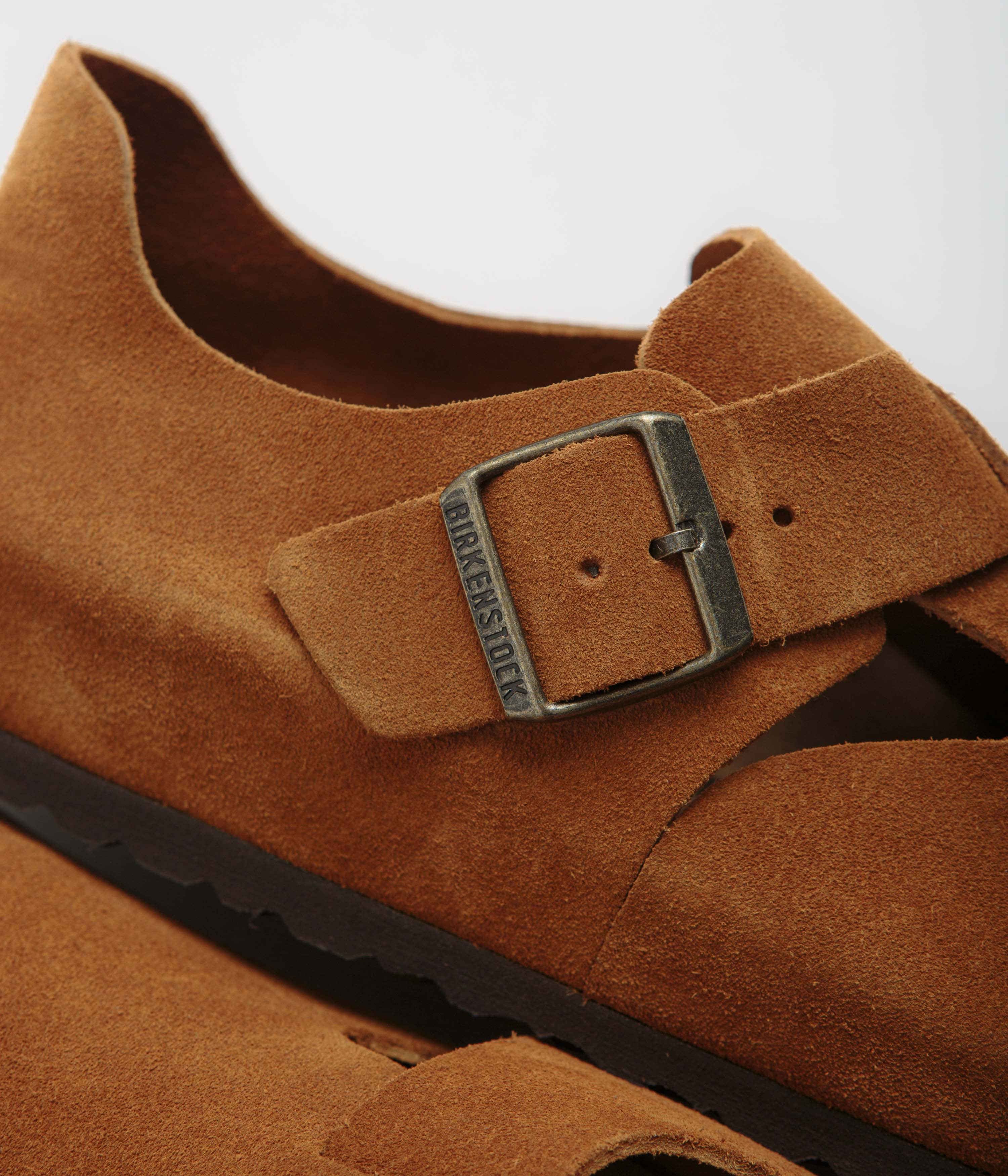 Birkenstock Narrow London Shoes for Women - Comfortable Mink Suede Sandals for Casual Wear & Everyday Use