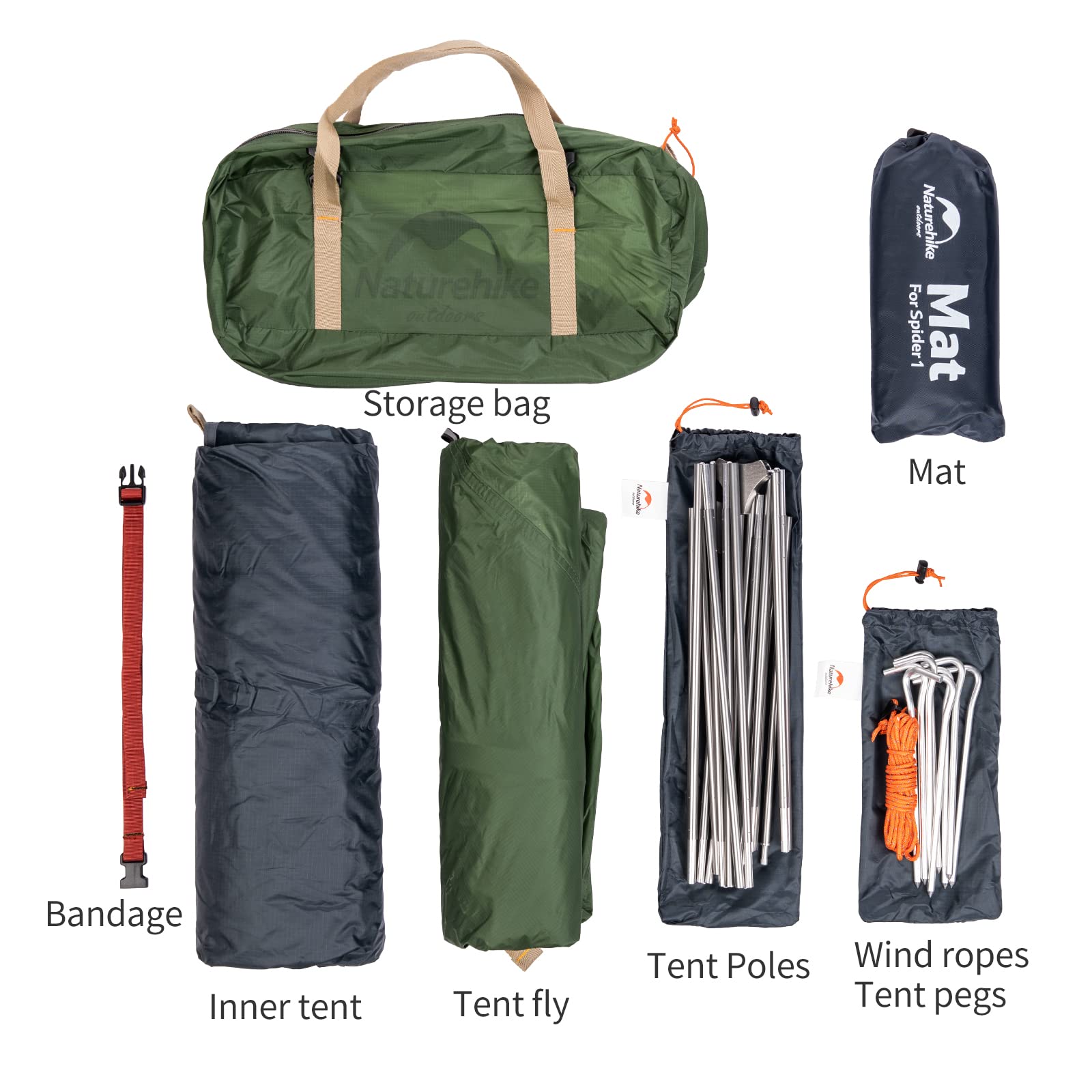 Naturehike Ultralight 1-Person Backpacking Tent - Waterproof, Freestanding, Easy Setup for Bikepacking & Hiking - Includes Footprint - Perfect for Solo Camping Adventures & Outdoor Exploration