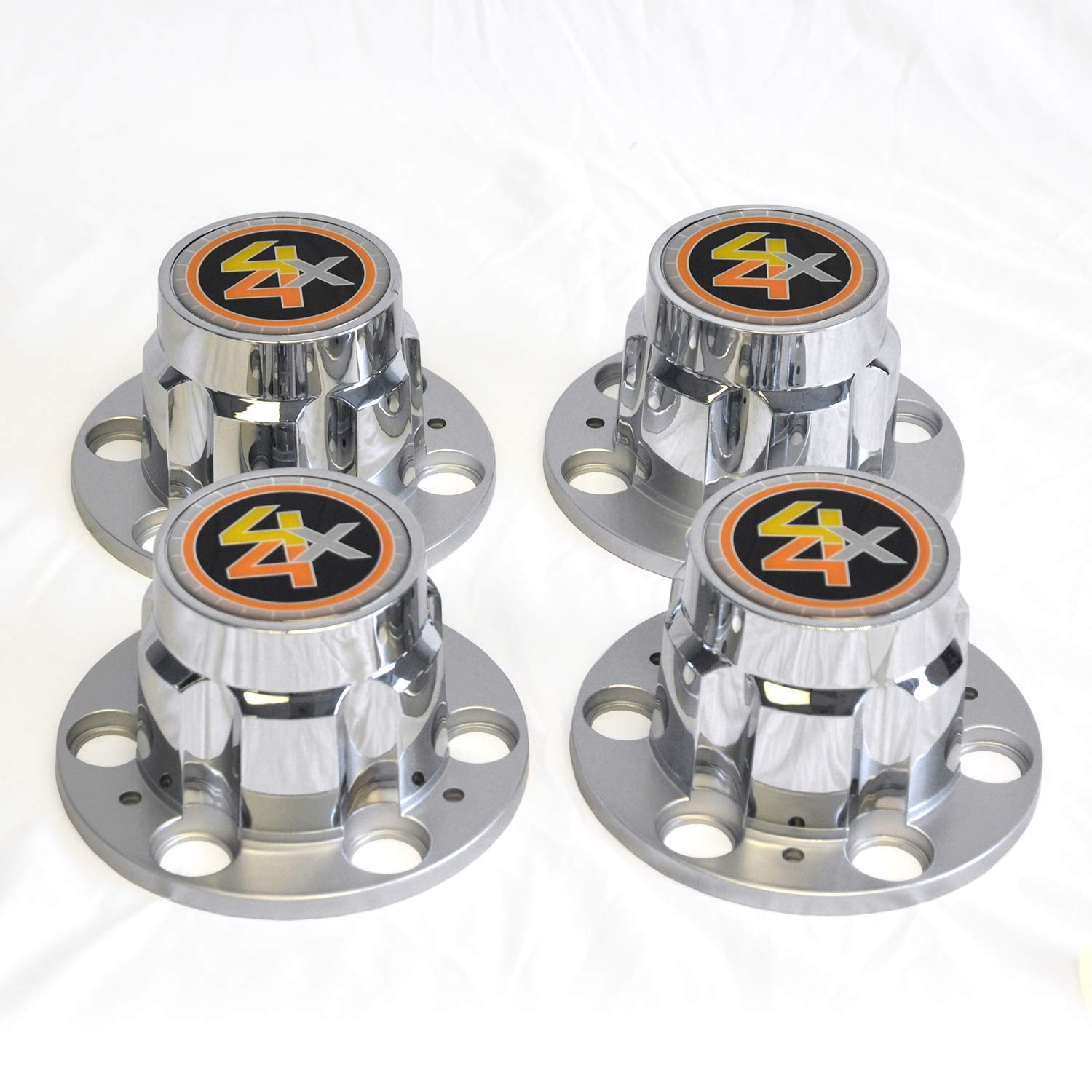 Set of 4 Closed Center Chrome Wheel Center Caps for 1974-1991 Chevy Suburban - Perfect for Restoration & Customization Projects
