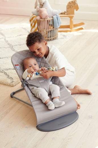 BabyBjorn Baby Bouncer Bliss - Soft & Ergonomic Infant Rocker with Toy Bar - Perfect for Newborns & Toddlers - Ideal for Playtime, Napping & Soothing at Home or On-the-Go