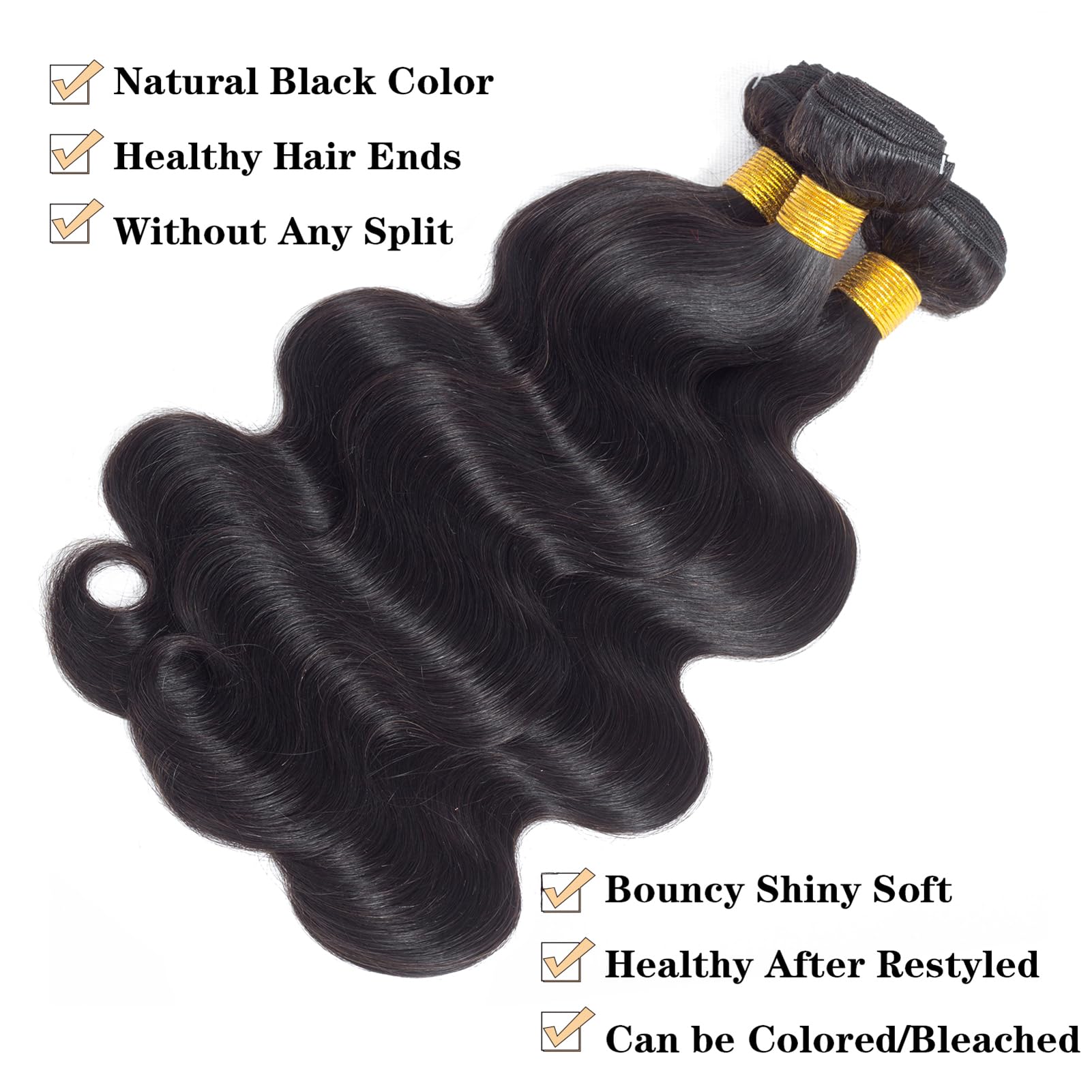 12A Brazilian Virgin Human Hair Bundles 20