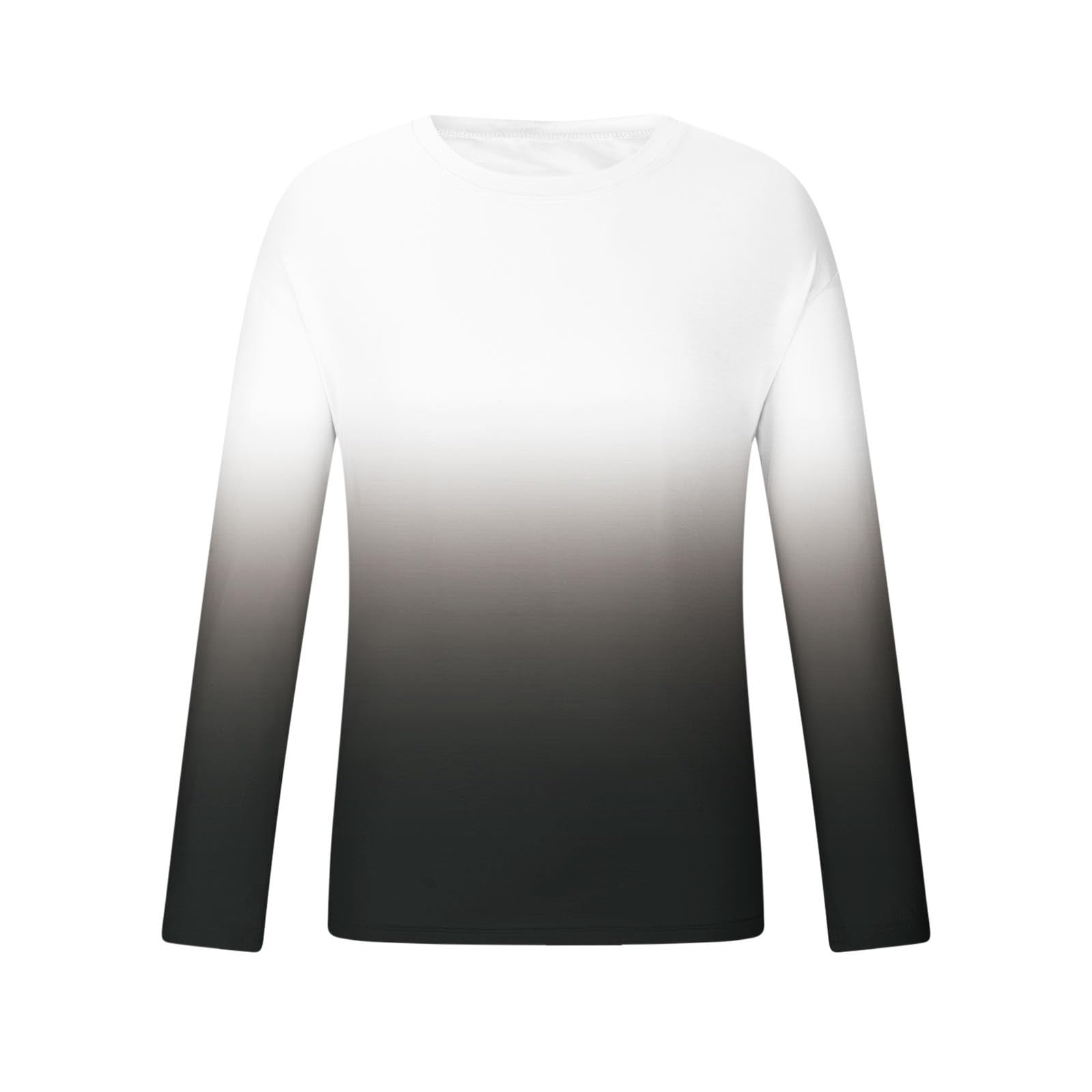 Muscularfit Men's Long Sleeve Graphic Pullover Sweatshirt - Gradient Color Loose Fit Casual Tee for Fall Fashion & Athletic Wear | Gym, Streetwear, Outdoor Activities