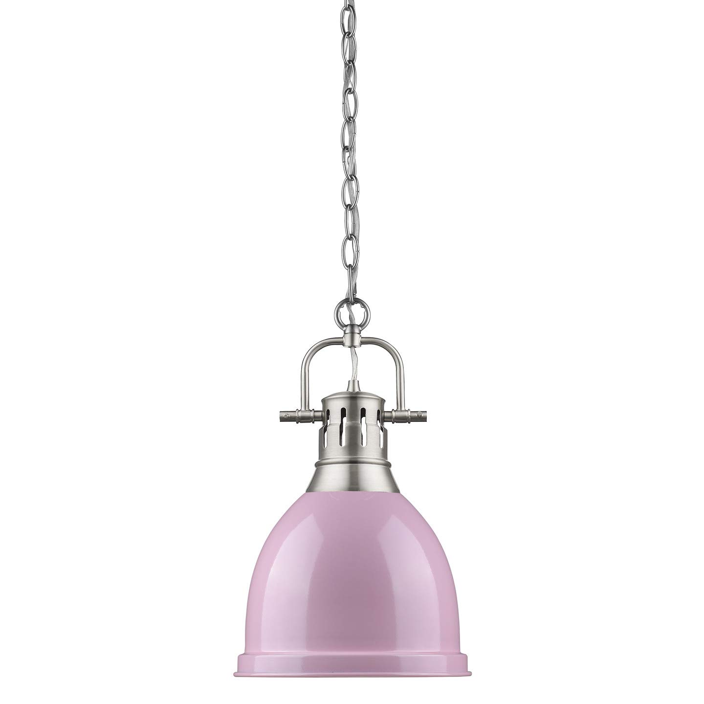 Golden 3602-S Mini Pendant Light with Pewter Shade & Finish - Modern Kitchen Island Lighting, Dining Room Ceiling Fixture for Home Decor