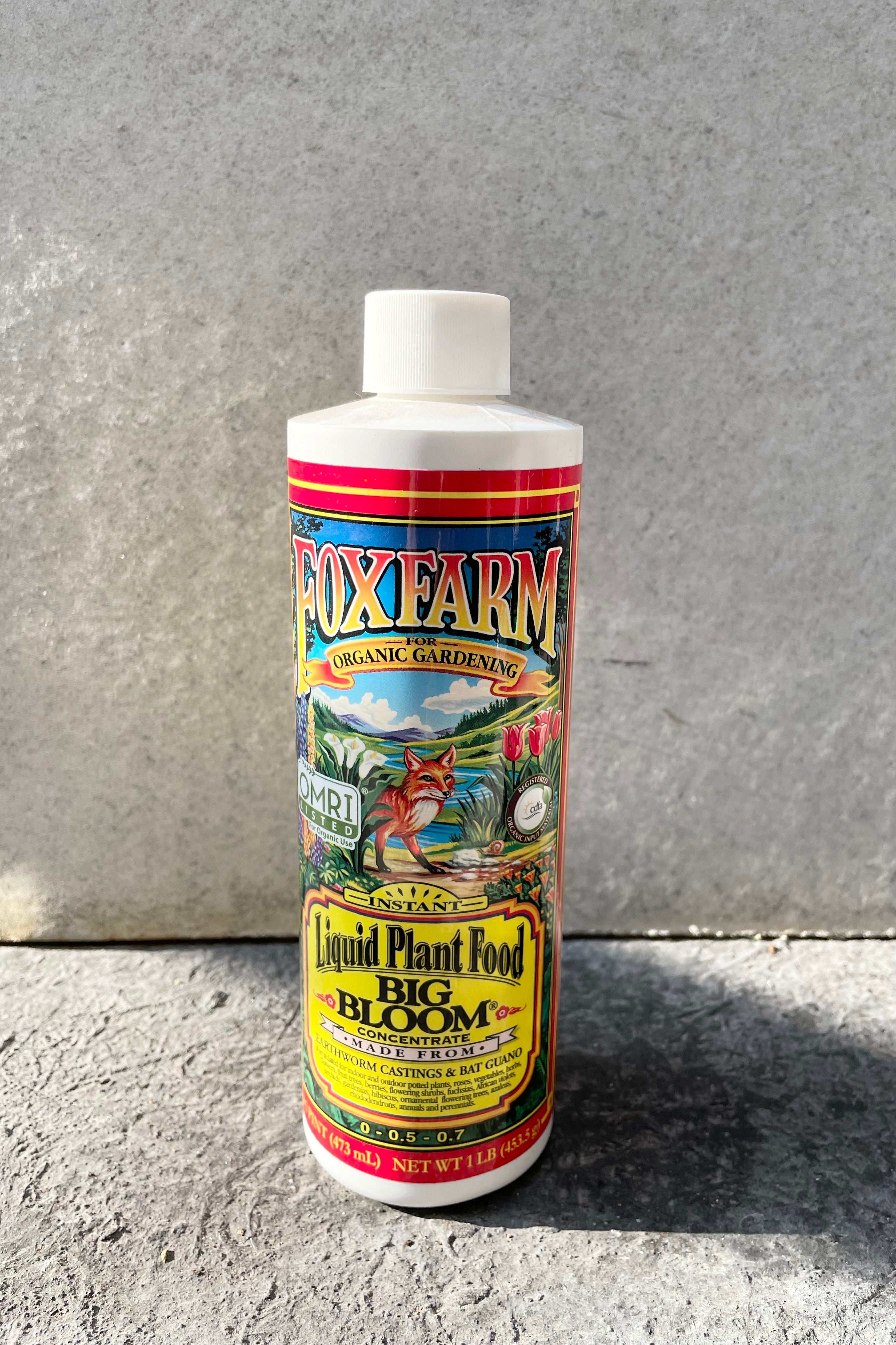 Big Bloom Organic Fox Farm Liquid Fertilizer 1 Pint (473ml) - All-Natural Plant Food for Indoor & Outdoor Gardens, Flowers, Vegetables & Hydroponics