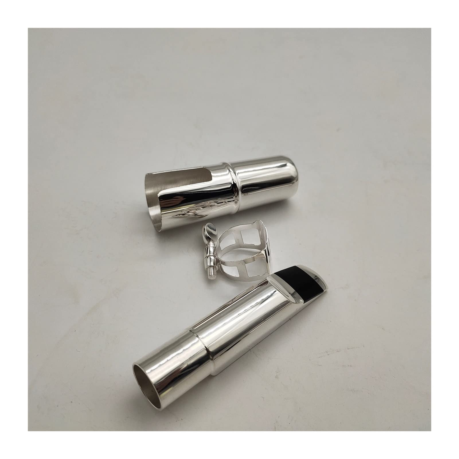Professional Saxophone Mouthpiece Replacement Set - Silver & Gold Plated Alto/Tenor Sax Accessories for Woodwind Instruments (Soprano Silver 7) | Perfect for Jazz Bands, School Performances & Professional Musicians