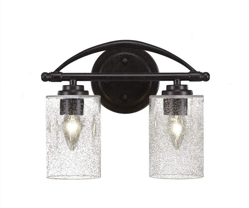 Toltec Lighting 2402-DG-300 Marquise 2-Light Bathroom Vanity Bar with 4