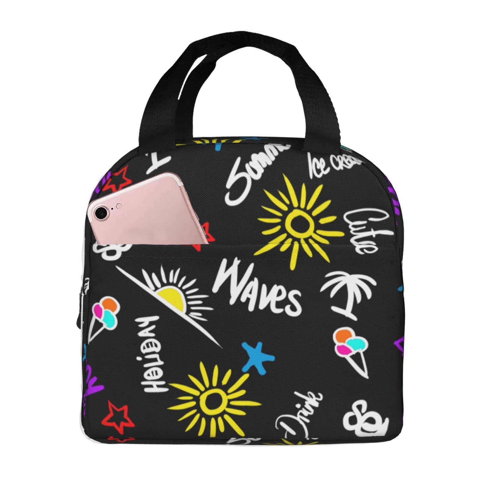 Graffiti Art Insulated Lunch Bag for Men & Women - Reusable Cooler Tote for Picnic, Hiking, Travel, Work, School & Office - Perfect for Meal Prep & Daily Commute