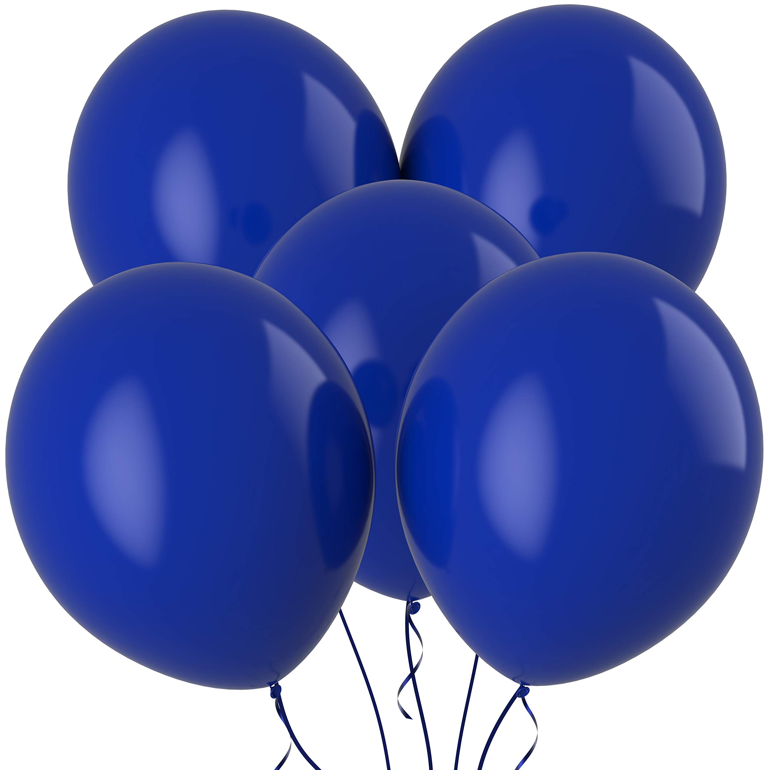 PREXTEX 30 Pack 18 Inch Blue Jumbo Latex Balloons for Wedding, Birthday Party, Baby Shower & Event Decorations - Strong Helium-Quality Round Balloons for Photo Backdrops, Ceiling Decor & Balloon Arches