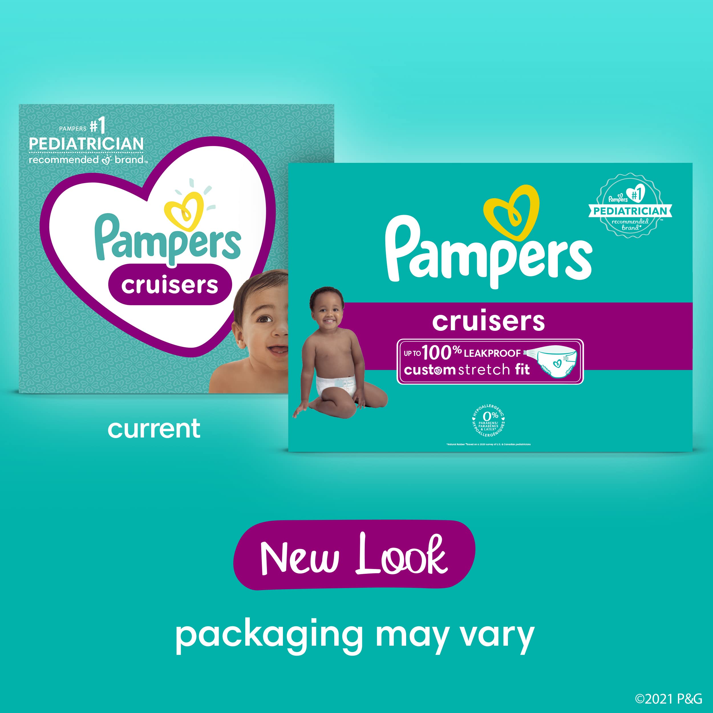 Pampers Size 4 Diapers - 160 Count Cruisers & 108 Count Pull-On Cruisers 360° Fit Disposable Baby Diapers | Soft, Leakproof Protection for Active Toddlers | Daycare, Overnight & Travel Use