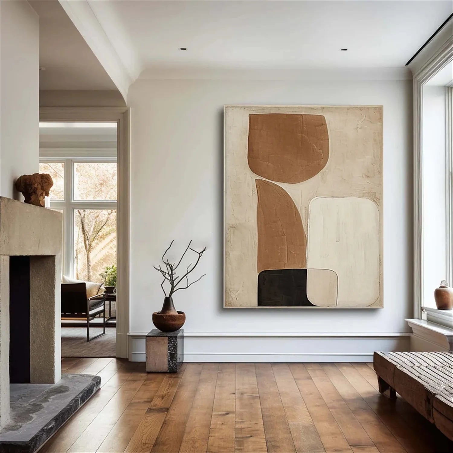 Abstract Painting #AB 178 - Modern Wall Art for Home & Office Decor | Handmade Canvas Artwork for Living Room, Bedroom, or Office Spaces