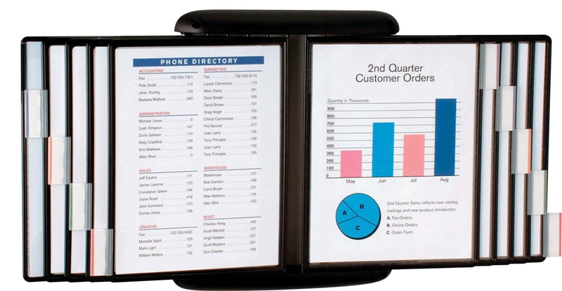 10-Pocket Wall File Organizer - Flip A File Hanging Document Holder for Home & Office - Perfect for Bills, Receipts, and Important Papers