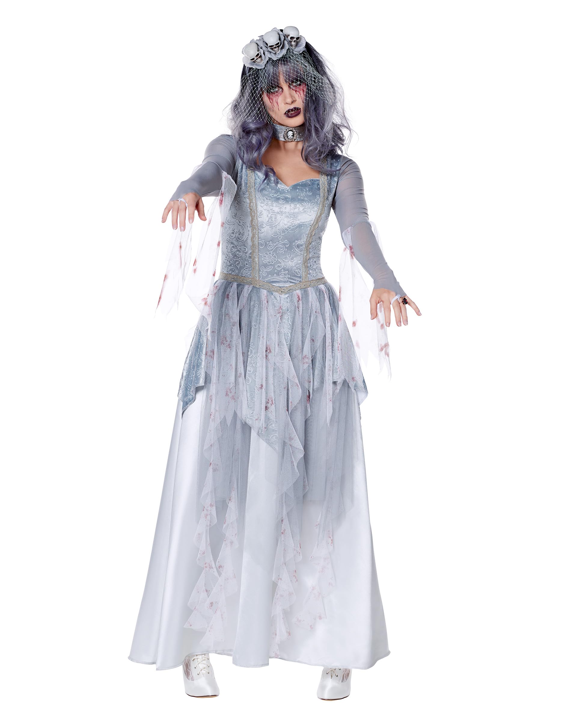 Spirit Halloween Adult Zombie Bride Costume - Undead Bride Wedding Dress Outfit for Women | Scary Halloween Party, Cosplay & Themed Events