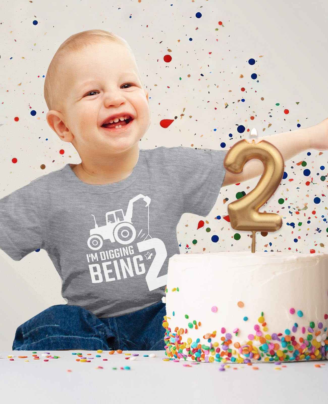 Tstars Boys' Digging Shirts - Cute Raglan Tee for Toddlers Age 2-3 | Perfect 2nd Birthday Gift for Active Kids | Great for Outdoor Play, Sandbox Fun & Preschool Adventures