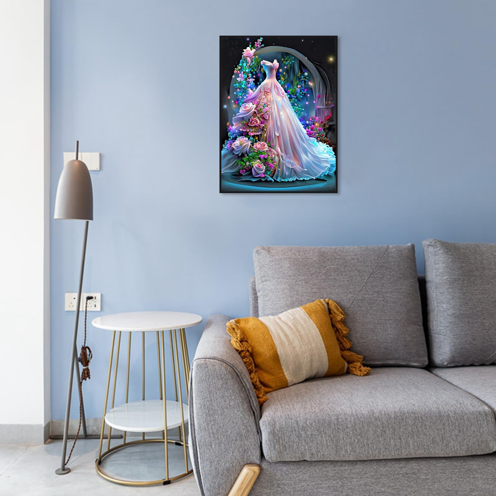 5D Diamond Painting Kits for Adults Beginners - Round Full Drill DIY Diamond Art Kits for Home Wall Decor (12×16 Inch) - Perfect for Wedding Dress Theme, Home Decoration & Gift Giving