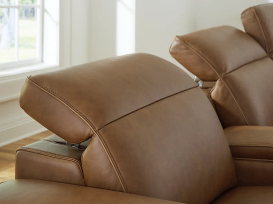 6-Piece Leather Reclining Sectional Sofa Set - Modern L-Shaped Couch with Adjustable Headrests & Cup Holders - Perfect for Living Room, Home Theater, and Family Gatherings