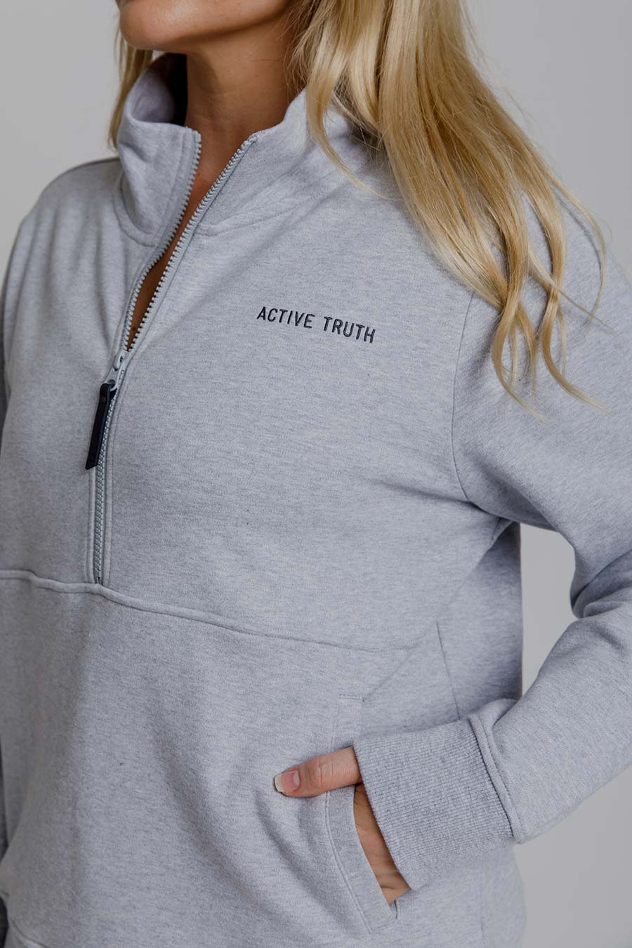 Reset Zip Sweater Grey Marle - Stylish Unisex Pullover for Casual Wear & Outdoor Activities