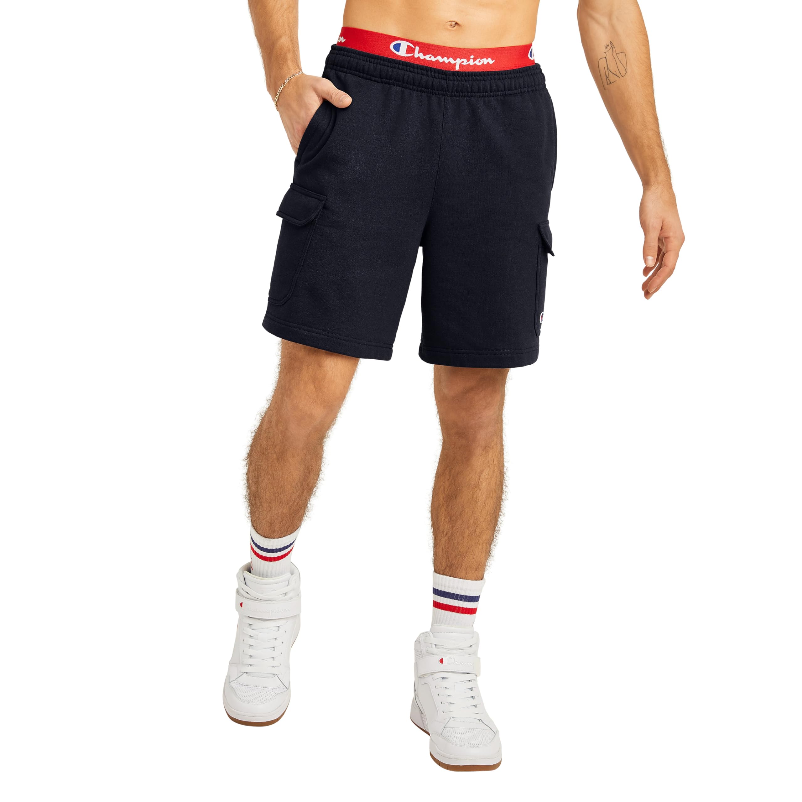 Champion Men's Cargo Shorts - Powerblend Fabric, Comfortable & Durable Casual Shorts for Men (Regular & Big & Tall Sizes) - Perfect for Outdoor Activities, Gym, Travel & Everyday Wear