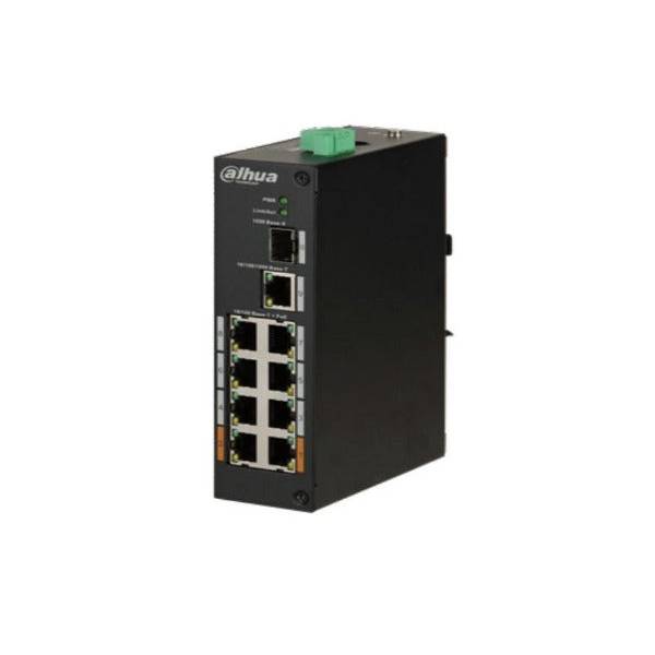 Dahua 8 Port PoE Switch Unmanaged, 10/100Mbps Network Switch with 96W Power Budget - Ideal for Home Office, IP Camera Systems & Small Business Networks