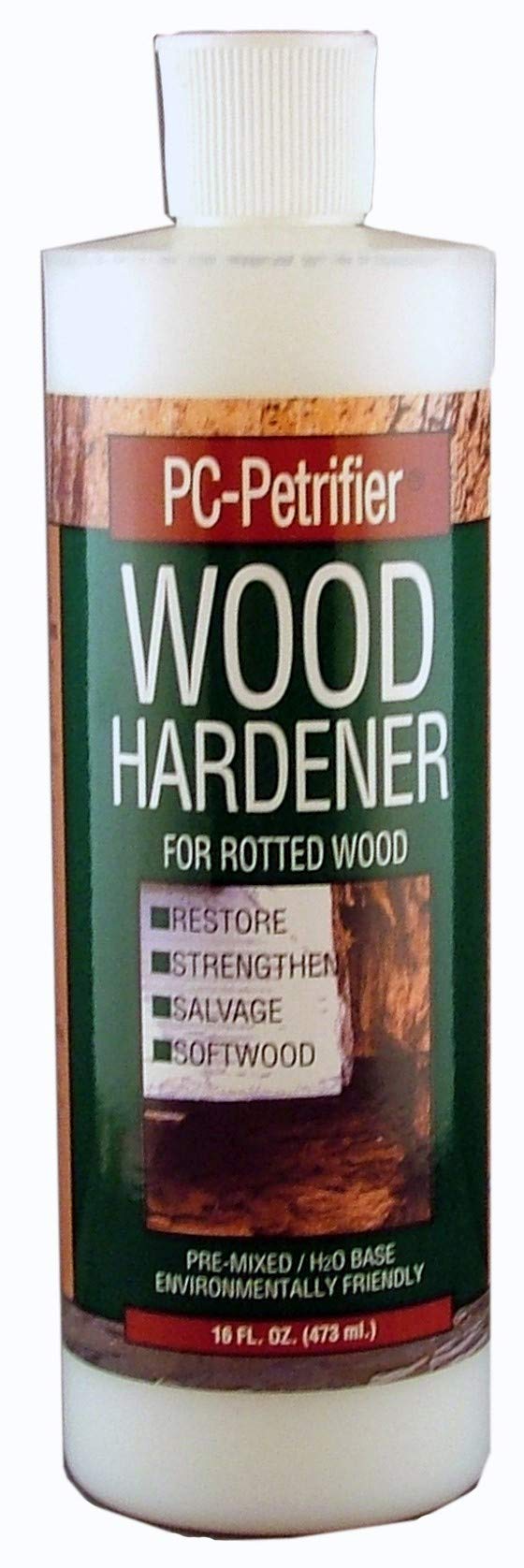 PC Products PC-Petrifier Water-Based Wood Hardener - 16oz, Milky White (164440) - 2 Pack - Ideal for Repairing & Strengthening Rotted or Weathered Wood Furniture, Decks & Fences